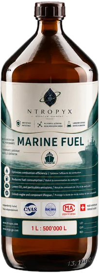 NTROPYX Marine, brown glass bottle